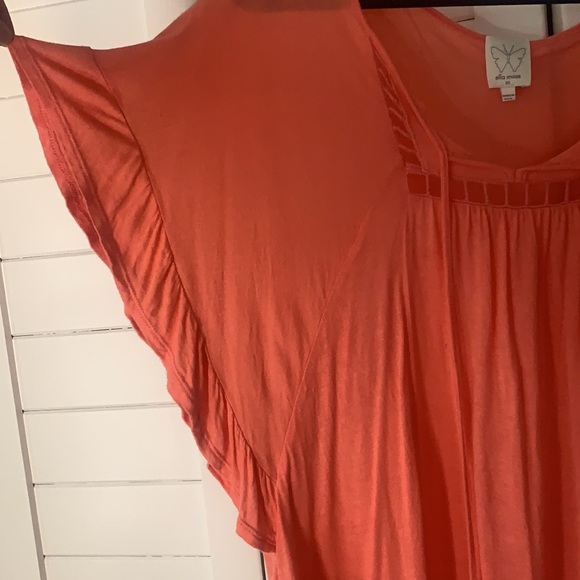 Salmon Flowy Top - Picture 4 of 4